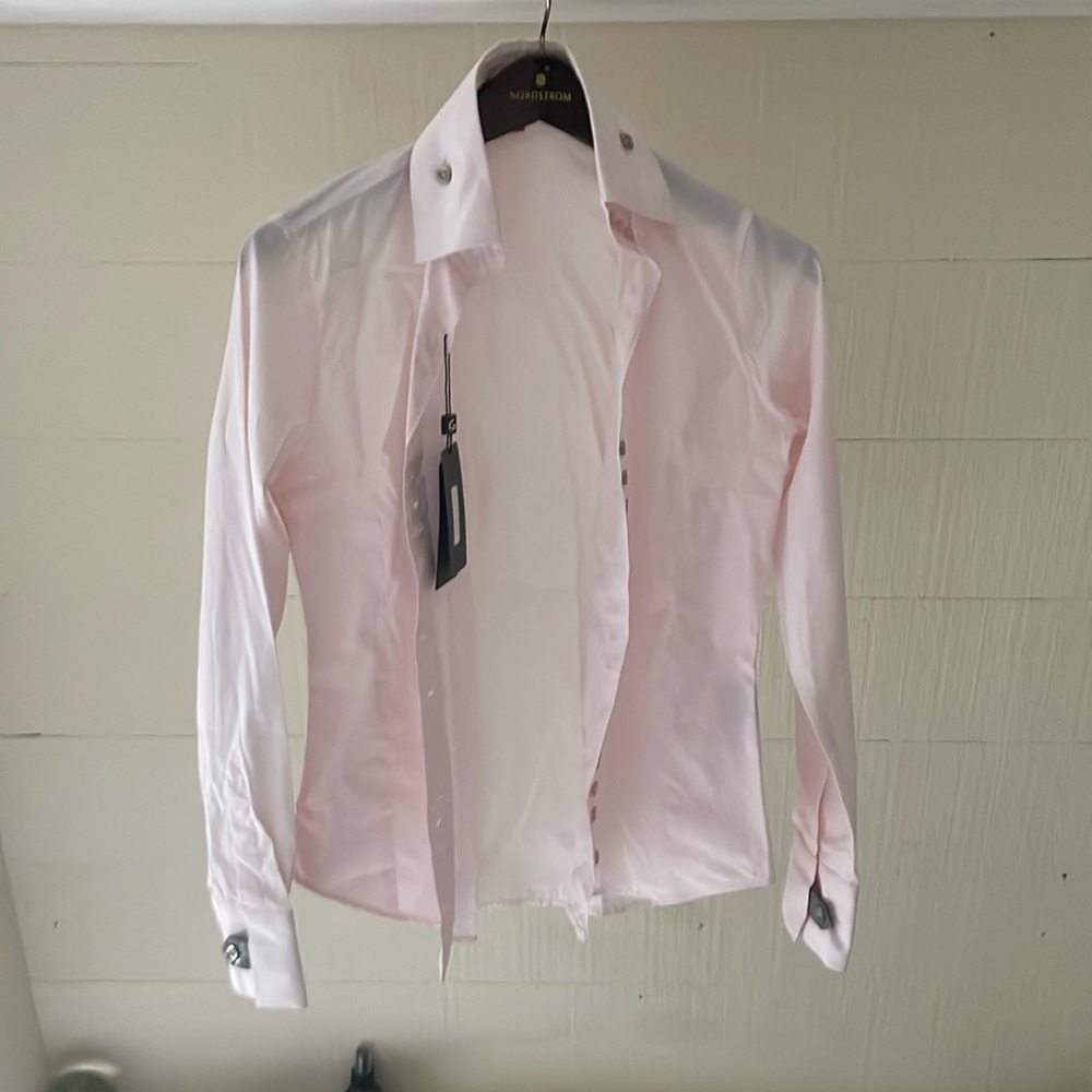 NWT Bogosse Pink Women Button Down Shirt
